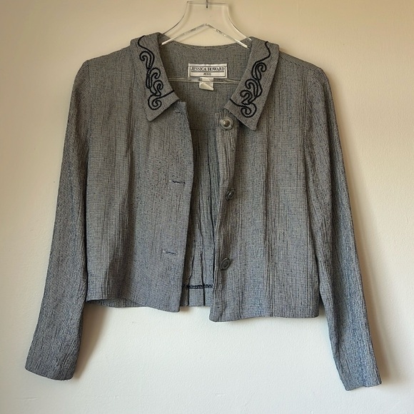 Jessica Howard Vintage Cropped Blazer 6P - Picture 2 of 8